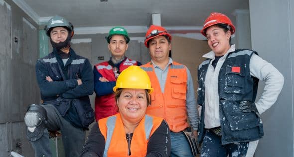 Trabajadores y trabajadoras del sector construcción